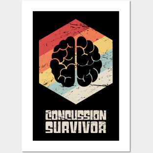 Retro - Get Well Gift Cracked Skull Concussion Posters and Art